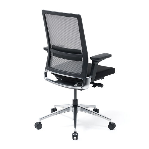 スイングチェア（メッシュチェア・シンクロロッキング・耐荷重120kg・4Dアームレスト・大型ウレタンキャスター）