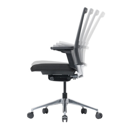 スイングチェア（メッシュチェア・シンクロロッキング・耐荷重120kg・4Dアームレスト・大型ウレタンキャスター）