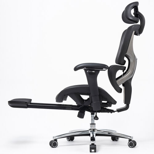 高耐荷重多機能チェア（エルゴノミクスチェア・メッシュチェア・耐荷重200kg・シンクロロッキング・ロッキング固定・スライド式オットマン・背もたれ上下可動・3Dアームレスト）