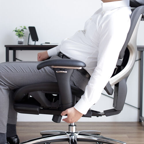 高耐荷重多機能チェア（エルゴノミクスチェア・メッシュチェア・耐荷重200kg・シンクロロッキング・ロッキング固定・スライド式オットマン・背もたれ上下可動・3Dアームレスト）