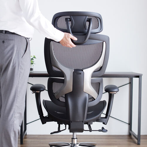 高耐荷重多機能チェア（エルゴノミクスチェア・メッシュチェア・耐荷重200kg・シンクロロッキング・ロッキング固定・スライド式オットマン・背もたれ上下可動・3Dアームレスト）