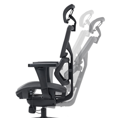 メッシュチェア（スリム形状背もたれ・シンクロロッキング・3段階ロッキング固定・ランバーサポート・3Dアームレスト・耐荷重125kg）