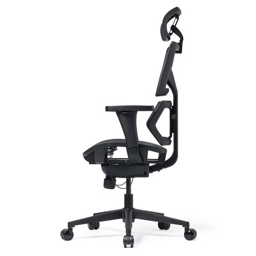 メッシュチェア（スリム形状背もたれ・シンクロロッキング・3段階ロッキング固定・ランバーサポート・3Dアームレスト・耐荷重125kg）