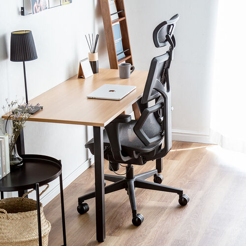 メッシュチェア（スリム形状背もたれ・シンクロロッキング・3段階ロッキング固定・ランバーサポート・3Dアームレスト・耐荷重125kg）