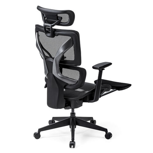 メッシュチェア｜ハイバック・オットマン内蔵・高耐荷重125kg