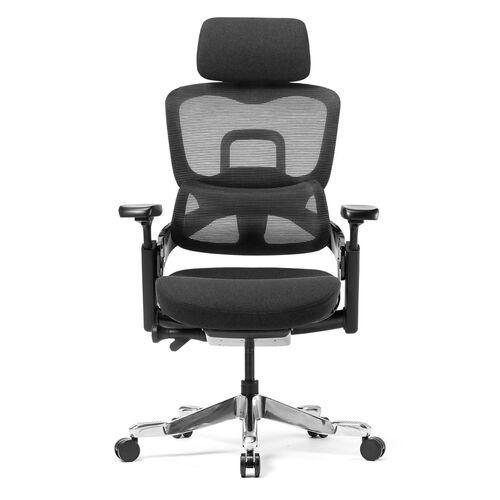 エルゴノミクスチェア（メッシュチェア・シンクロロッキング・4Dアームレスト・座面スライド式・ウレタンクッション・背もたれ上下調整・上下可動ヘッドレスト・ランバーサポート・大型ナイロンキャスター）