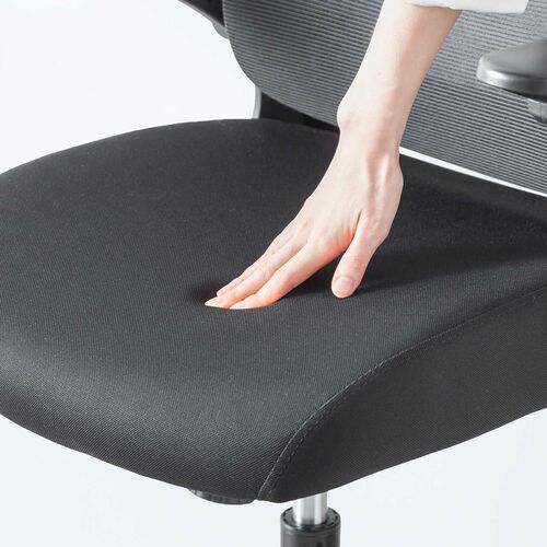 メッシュチェア（オフィスチェア・背もたれ分離式・ロッキング・肘跳ね上げ・ミドルバック・ランバーサポート・キャスター付き）