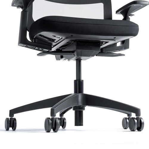 メッシュチェア（体重感知式ロッキング・ロッキング固定・高密度メッシュ・座面ウレタンクッション・アームレスト）