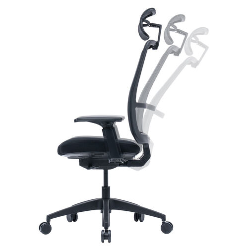 メッシュチェア（体重感知式ロッキング・ロッキング固定・高密度メッシュ・座面ウレタンクッション・アームレスト）