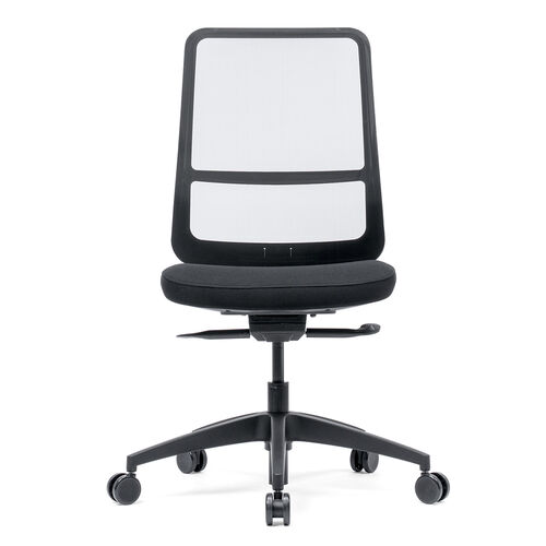 メッシュチェア（体重感知式ロッキング・ロッキング固定・高密度メッシュ・座面ウレタンクッション・アームレスト）