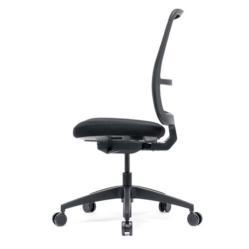 メッシュチェア（体重感知式ロッキング・ロッキング固定・高密度メッシュ・座面ウレタンクッション・アームレスト）