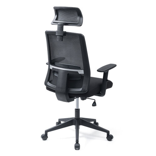 メッシュチェア（ミドルバック・シンクロロッキング・アームレスト・可動ヘッドレスト ）