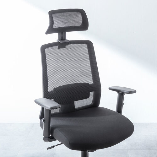 メッシュチェア（ミドルバック・シンクロロッキング・アームレスト・可動ヘッドレスト ）