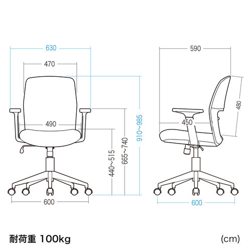 オフィスチェア（メッシュチェア・アームレスト付き・ロッキング・上下調節可能ランバーサポート・ウレタンクッション・ナイロンキャスター・グレー）