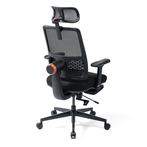 エルゴノミクスチェア（メッシュチェア・ポンプ式ランバーサポート・シンクロロッキング・スライド式オットマン・4Dアームレスト・PUウレタンキャスター・上下前後可動ヘッドレスト）