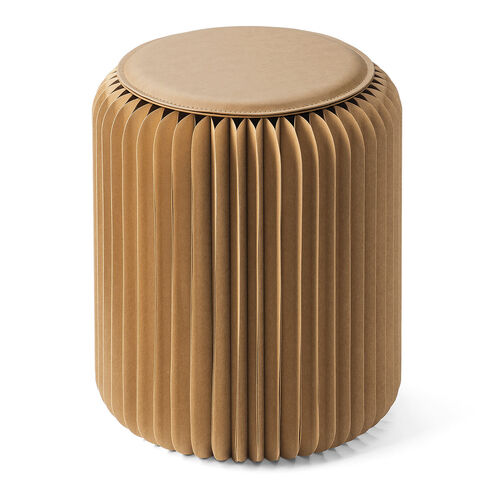 折りたたみスツール（ペーパースツール・ハニカム構造チェア・アコーディオンスツール・ブラウン）