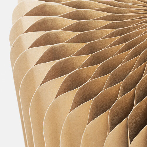 折りたたみスツール（ペーパースツール・ハニカム構造チェア・アコーディオンスツール・ブラウン）