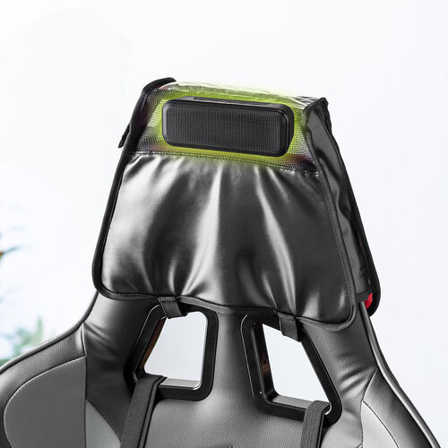 ゲーミングチェア用スピーカーケース（スピーカー取付け用グッズ・ヘッドレスト取り付け・後付けポーチ・収納ポケット付き）