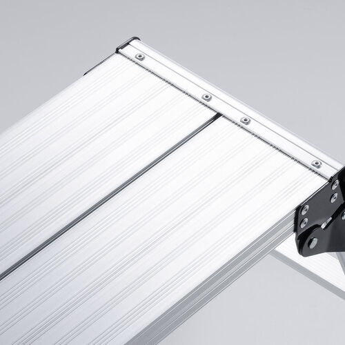 脚立（アルミ製足場台・洗車台・幅広・軽量・踏み台・折りたたみ2段・頑丈・耐荷重150kg）