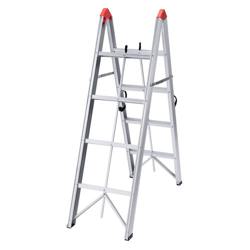 脚立（4段・コンパクト・スリム・折りたたみ簡単・アルミ製・耐荷重150kg）