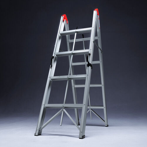 脚立（4段・コンパクト・スリム・折りたたみ簡単・アルミ製・耐荷重150kg）