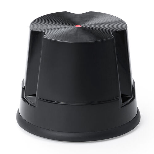 ステップスツール（踏み台・キャスター付き・ストッパー機能付き・高さ30cm・1段タイプ・スタッキング可能・耐荷重150kg・高耐久・ブラック）