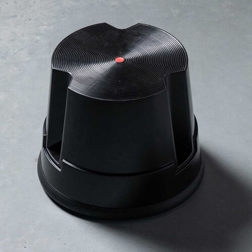 ステップスツール（踏み台・キャスター付き・ストッパー機能付き・高さ30cm・1段タイプ・スタッキング可能・耐荷重150kg・高耐久・ブラック）