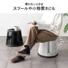 ステップスツール（踏み台・キャスター付き・ストッパー機能付き・高さ30cm・1段タイプ・スタッキング可能・耐荷重150kg・高耐久・ブラック）