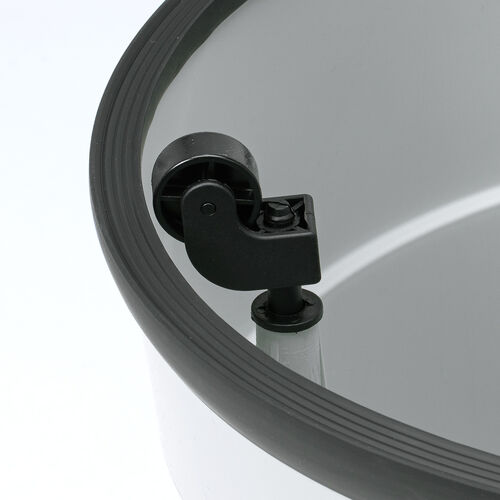 ステップスツール（踏み台・キャスター付き・ストッパー機能付き・高さ30cm・1段タイプ・スタッキング可能・耐荷重150kg・高耐久・グレー）