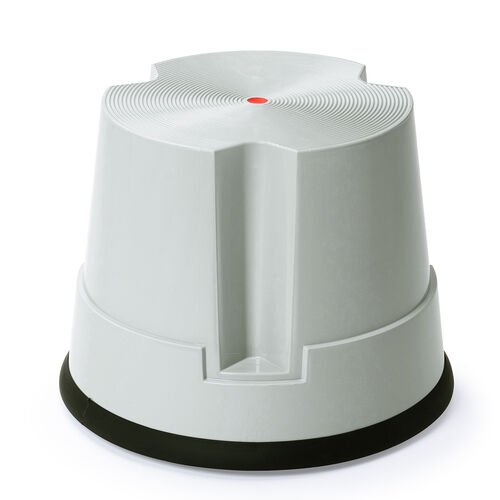 ステップスツール（踏み台・キャスター付き・ストッパー機能付き・高さ30cm・1段タイプ・スタッキング可能・耐荷重150kg・高耐久・グレー）