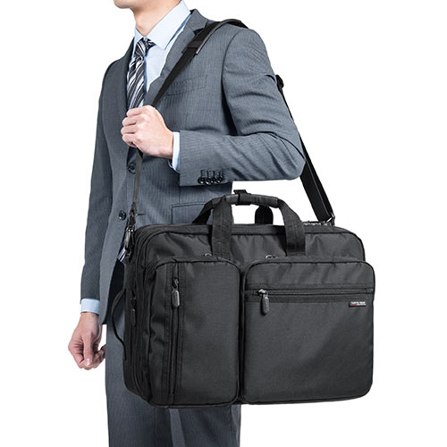 ビジネスバッグ（大容量・28L・リュック・ショルダー・手提げ・A4収納対応・キャリーサポーターつき）