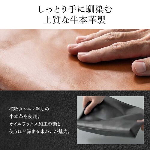 サコッシュ（本革・4WAY・ショルダーバッグ・薄型・iPad 11インチ対応・クラッチバッグ・肩掛け・バッグ・スマホポーチ・メンズ・レディース・ブラウン）