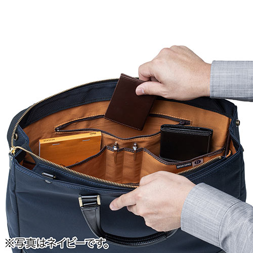 日本製ビジネスバッグ（豊岡縫製・国産素材鎧布使用・2WAY・高強度ナイロン使用・ブラック）