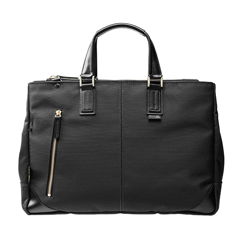 日本製ビジネスバッグ（豊岡縫製・国産素材鎧布使用・2WAY・高強度ナイロン使用・ブラック）