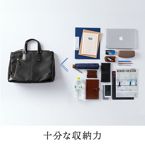 日本製ビジネスバッグ（豊岡縫製・国産素材鎧布使用・2WAY・高強度ナイロン使用・ブラック）