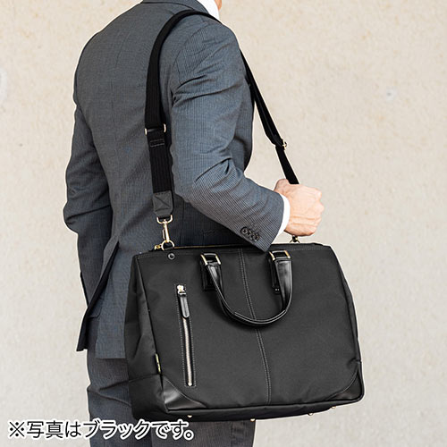 日本製ビジネスバッグ（豊岡縫製・国産素材鎧布使用・2WAY・高強度ナイロン使用・ネイビー）