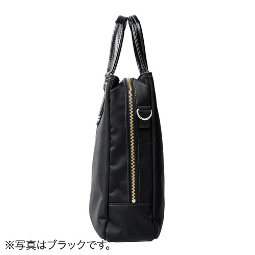 ビジネスバッグ（日本製・豊岡縫製・国産素材鎧布使用・2WAY・高強度ナイロン使用・ダブル収納・三方ファスナー・ネイビー）