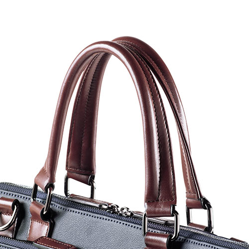 ビジネスバッグ（本革・A4収納対応・メンズ・ショルダーベルト付属・2WAY・ネイビー）