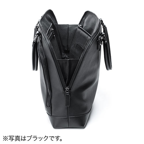 ビジネスバッグ（本革・A4収納対応・メンズ・ショルダーベルト付属・2WAY・ネイビー）