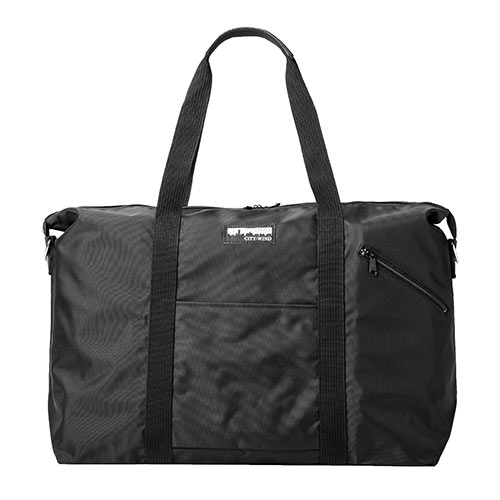 日本製ボストンバッグ（折りたたみ・旅行・41L・ブラック）