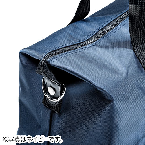 日本製ボストンバッグ（折りたたみ・旅行・41L・ブルー）