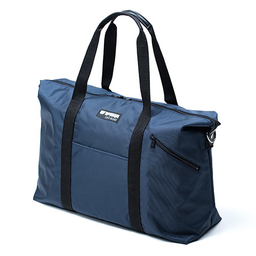 日本製ボストンバッグ（折りたたみ・旅行・41L・ネイビー）