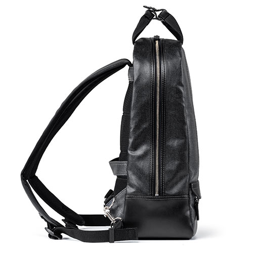 リュック（デニム生地・日本製・撥水加工・自立可能・ブラック）