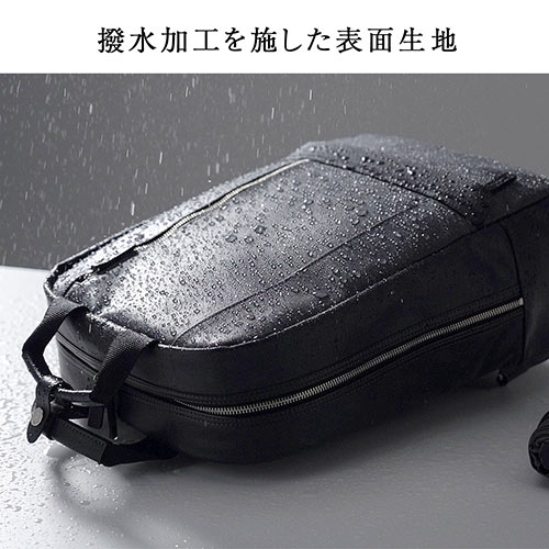 リュック（デニム生地・日本製・撥水加工・自立可能・ネイビー）