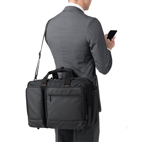 ビジネスバッグ（リュック・ショルダー・大容量・ブラック・25.5リットル）
