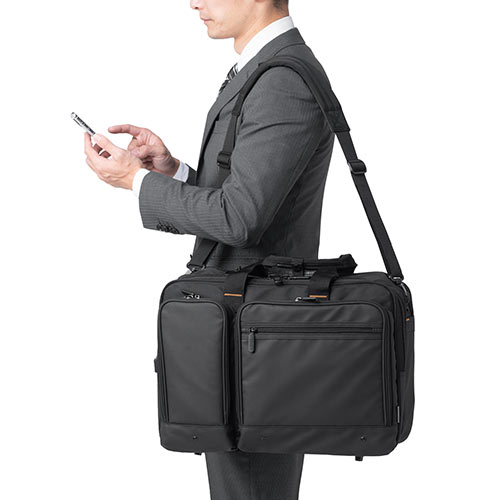 ビジネスバッグ（リュック・ショルダー・大容量・ブラック・28.3リットル）