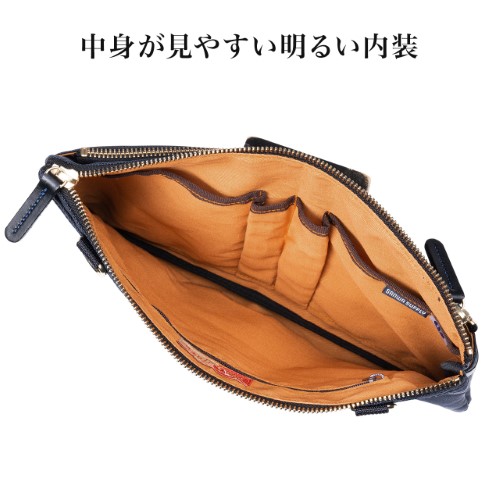 ミニショルダーバッグ（サコッシュ・日本製・高強・鎧布・ナイロン・撥水・ブラック・おすすめ） BAG177BK