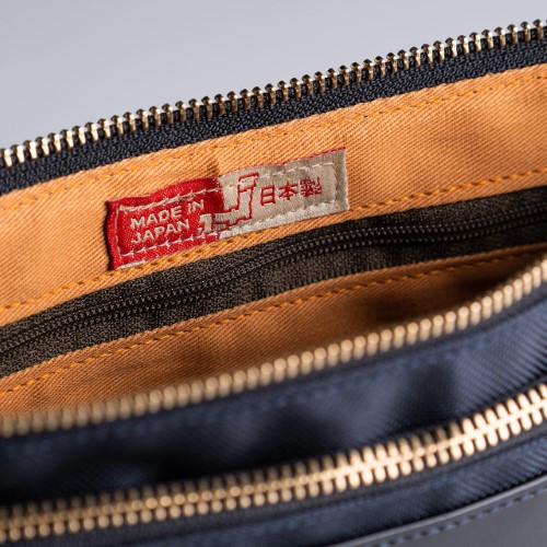 ミニショルダーバッグ（サコッシュ・日本製・高強・鎧布・ナイロン・撥水・ネイビー・おすすめ）BAG177NV