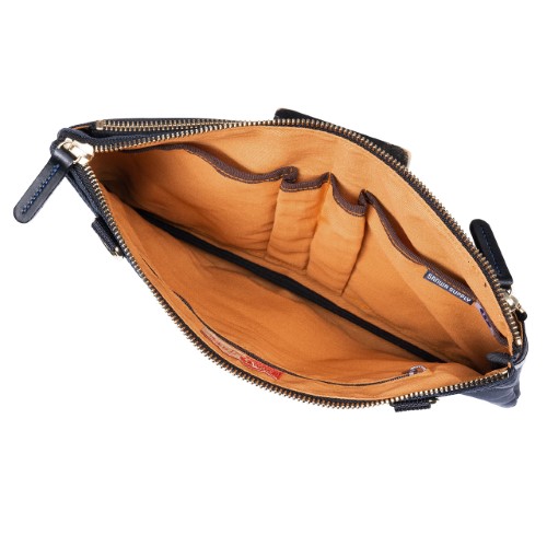 ミニショルダーバッグ（サコッシュ・日本製・高強・鎧布・ナイロン・撥水・ネイビー・おすすめ）BAG177NV