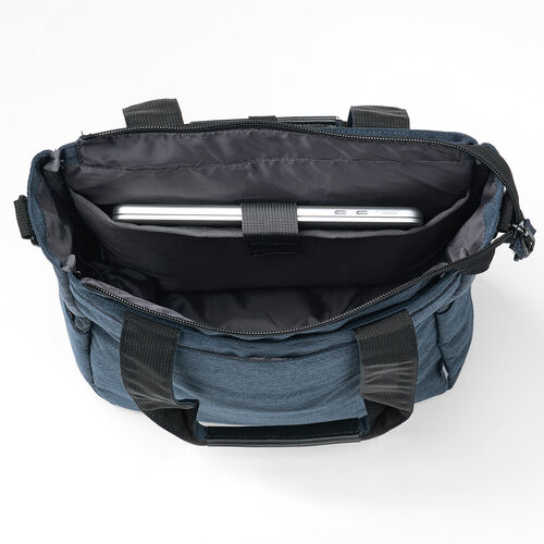 トートバッグ（3WAY・スリム・縦長・リュック / ショルダーバッグ・14インチ・PC収納・通学・通勤・カジュアル・多機能・メンズ・ビジネス・容量 15L・A4収納・ネイビー）